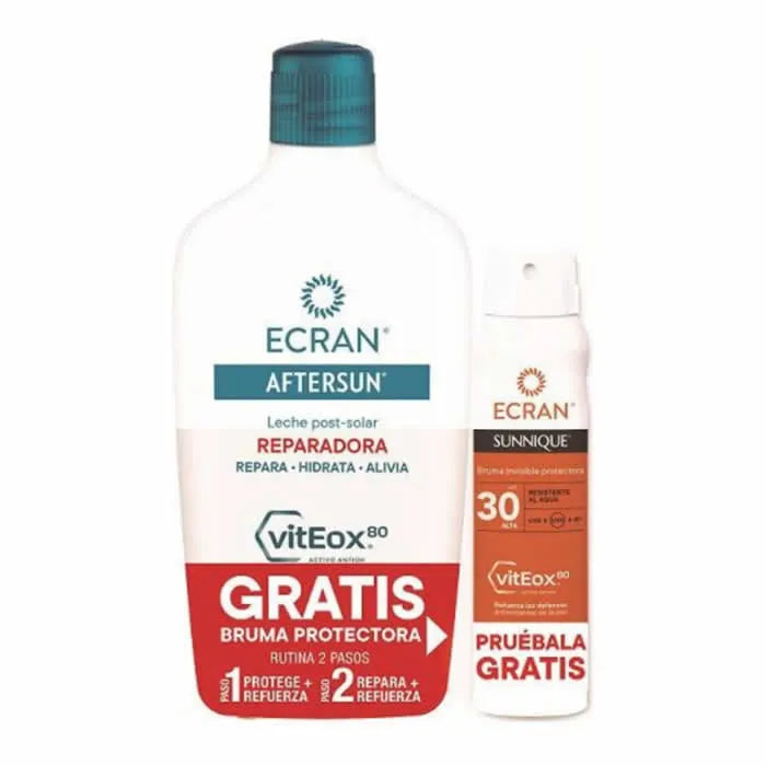 Ecran Aftersun Milk 400ml + Sunnique Spf30 Spray 75ml