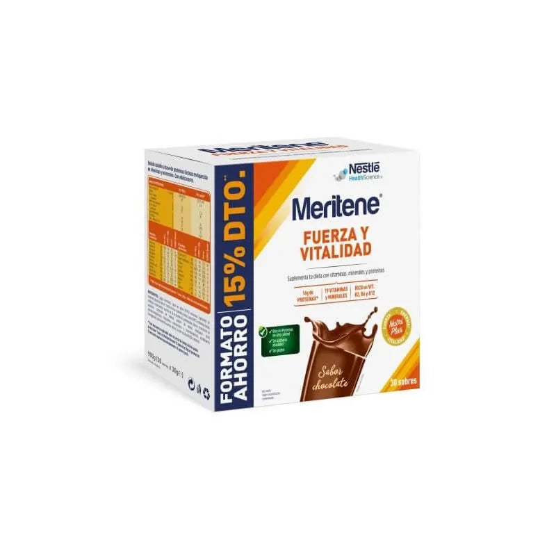 Meritene Strength And Vitality Chocolate Flavor 30 Sachets