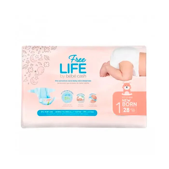 Freelife Baby Cash 1 Newborn Nappy 2-4Kg 28U