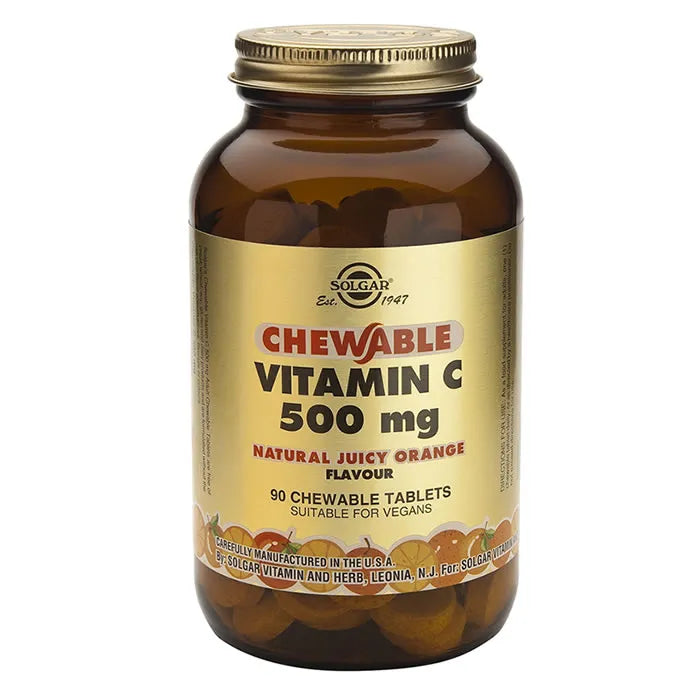 Solgar Vitamin C (Orange Flavour) 500mg 90 Tablets