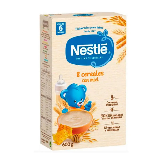Nestlé Papilla 8 Cereals With Honey and Bífidus 600g