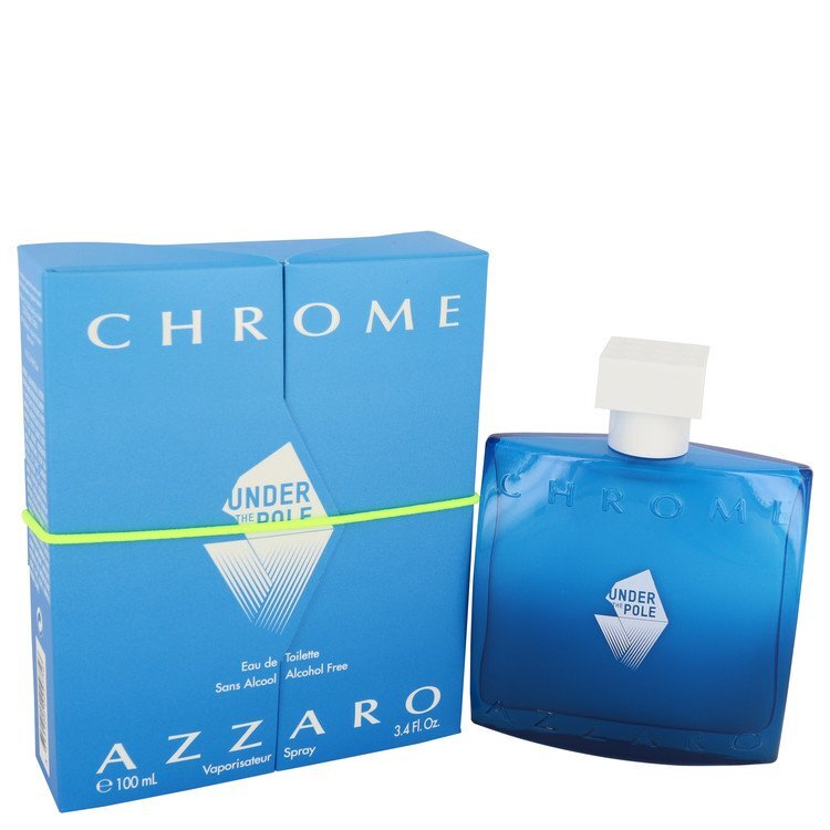 Chrome Under The Pole Eau de Toilette Spray (alkoholfrei) von Azzaro – Größe: 100 ml Eau de Toilette Spray