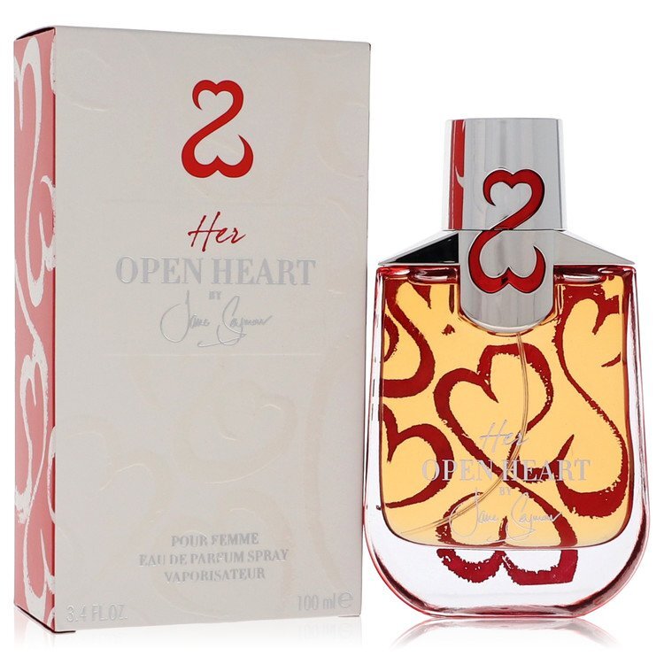 Her Open Heart Eau De Parfum Spray with Free Jewelry Roll By Jane Seymour - Size: 100 ml Eau De Parfum Spray with Free Jewelry Roll