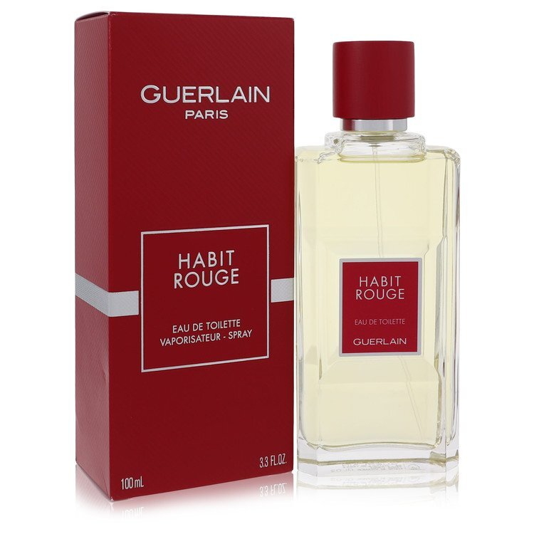 Habit Rouge Eau De Parfum Spray By Guerlain - Size: 100 ml Eau De Parfum Spray