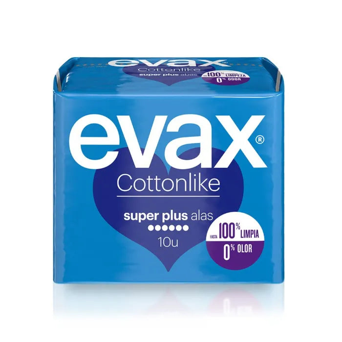 Evax Cottonlike Súper Plus With Wings 10 Units
