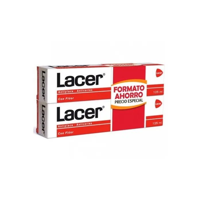 Lacer Toothpaste Antiplaque Anticaries 2x125ml