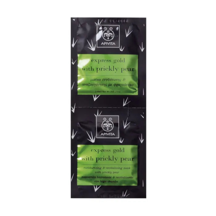 Apivita Moisturizing And Revitalizing Mask With Prickly Pear 2x8ml