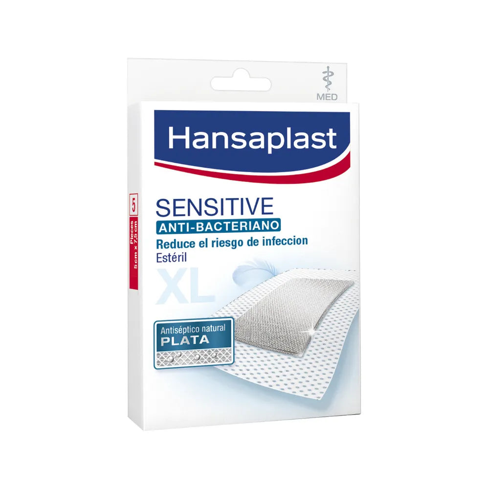 Hansaplast Med Sil Sensitive 5 Cm X 7,5 Cm 5 pcs
