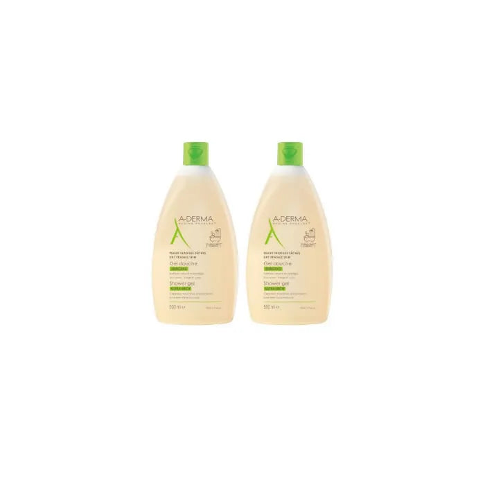 A-Derma Shower Gel Dry And Sensitive Skin 2x500ml