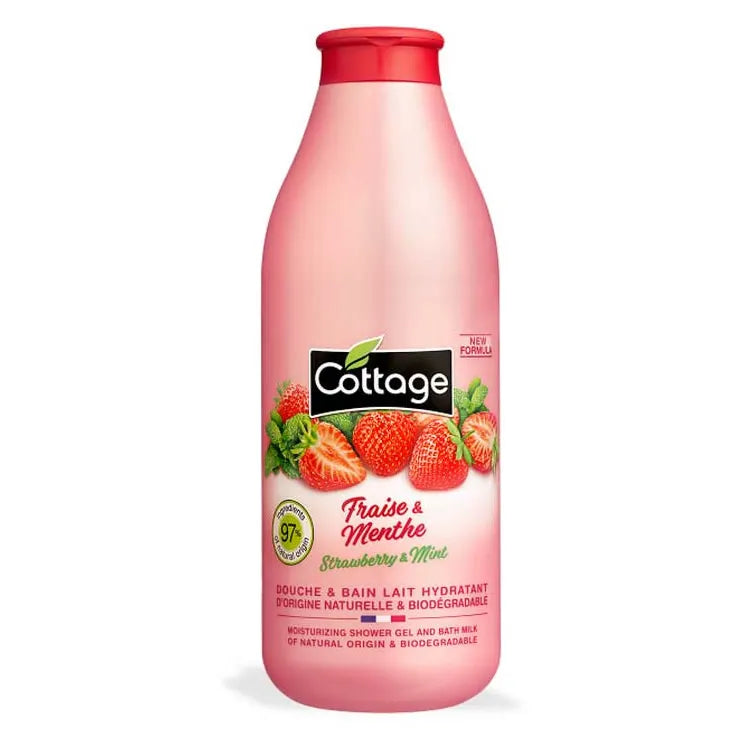 Cottage Moisturizing Shower Milk Strawberry & Mint 750ml