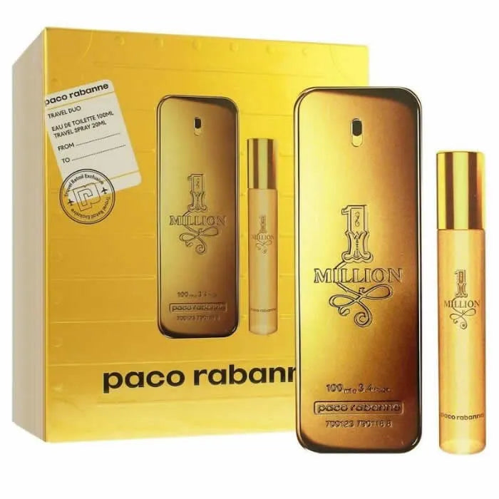 Paco Rabanne 1 Million Eau De Toilette Spray 100ml Set 2 Pieces