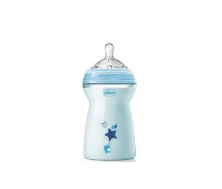 Chicco Naturalfeeling Blue Baby Bottle Fast Flow 330ml 6m