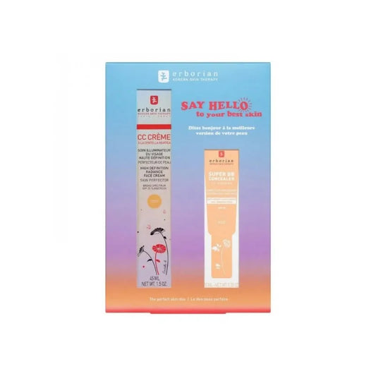 Erborian Cc Crème Illuminating Face Spf25 Doré 45ml Set 2 Pieces