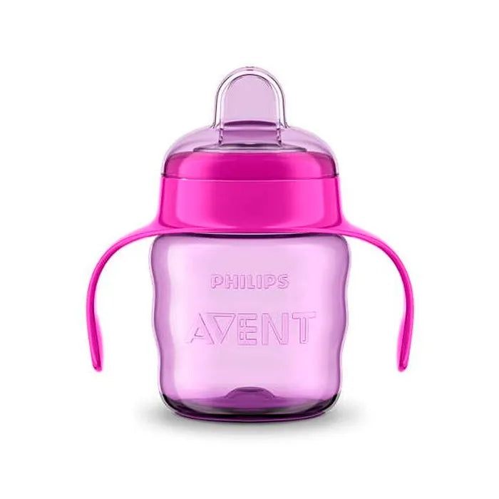 Avent Pink Cup 200ml Soft Mouthpiece +6 Months 1U
