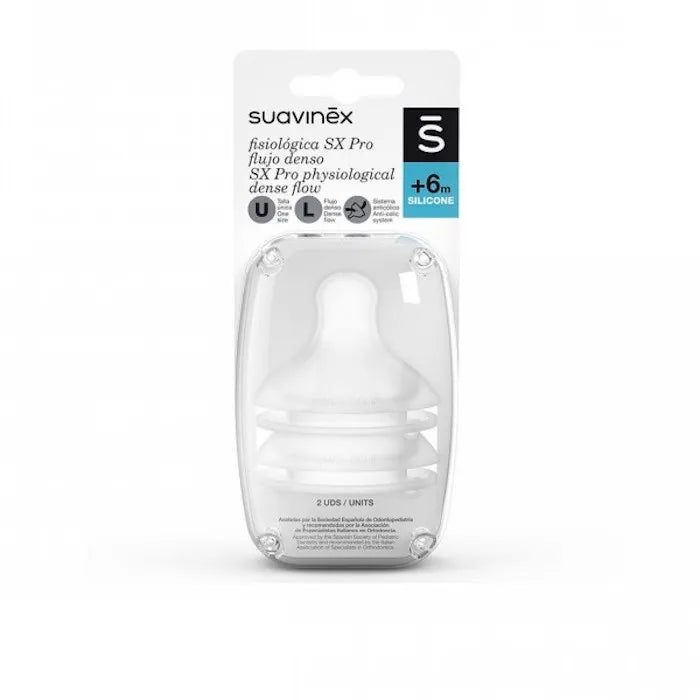 Physiological Teat M Flow Silicone 2 Units