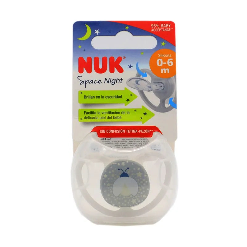 Nuk Silicone Pacifier Space Night 0-6M 1U