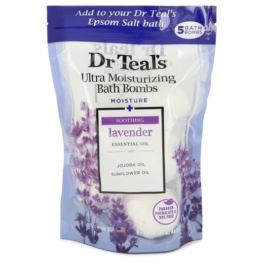 Dr Teal's Ultra Moisturizing Bath Bombs Five (5) 1.6 oz Moisture Soothing Bath Bombs with Lavender Essential Oils Jojoba Oil Sunflower Oil (Unisex) By Dr Teal's - Size: 50 ml Five