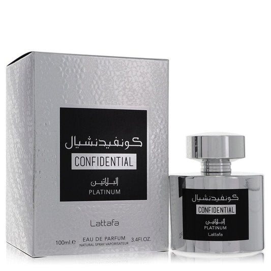 Lattafa Confidential Platinum Eau De Parfum Spray (Unisex) von Lattafa – Größe: 100 ml Eau De Parfum Spray