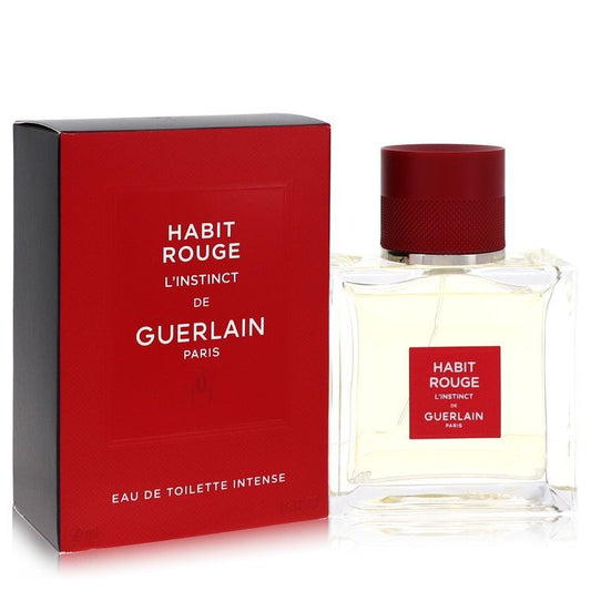Habit Rouge L'instinct Eau De Toilette Intense Spray By Guerlain - Size: 50 ml Eau De Toilette Intense Spray