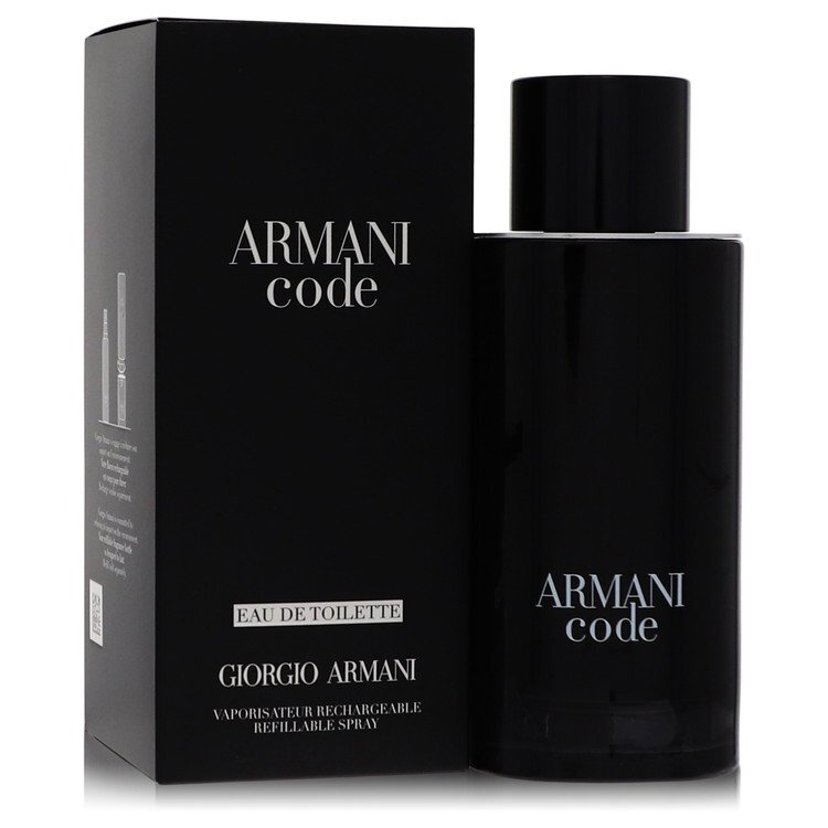 Armani Code Eau de Toilette Spray nachfüllbar von Giorgio Armani – Größe: 125 ml Eau de Toilette Spray nachfüllbar
