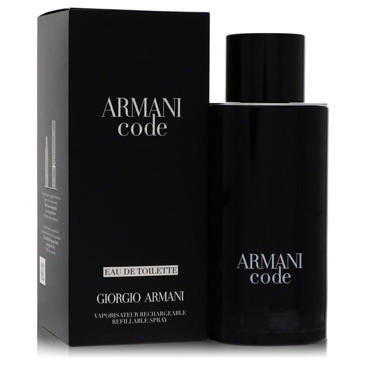 Armani Code Eau de Toilette Spray nachfüllbar von Giorgio Armani – Größe: 125 ml Eau de Toilette Spray nachfüllbar