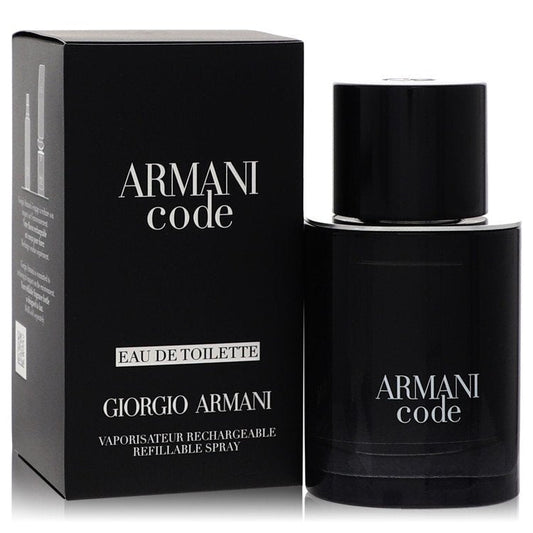 Armani Code Eau de Toilette Spray nachfüllbar von Giorgio Armani – Größe: 50 ml Eau de Toilette Spray nachfüllbar