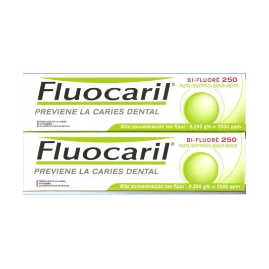 Fluocaril Pasta Dentífrica Sabor Menta Prevención Caries 2x125ml