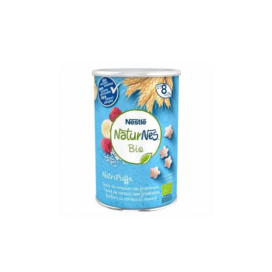 Nestle Nestlé Naturnes Bio Nutripuffs Snack Cereales Con Frambuesa 35g