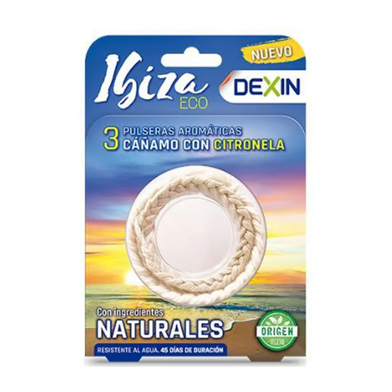 Dexin Anti-Mosquito Bracelets with Citronella Water-Resistant Ibiza Pack 3 Units