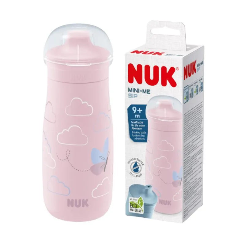 Nuk Mini-Me Sip Bottle +9 Months 1U 300ml Pink Butterfly