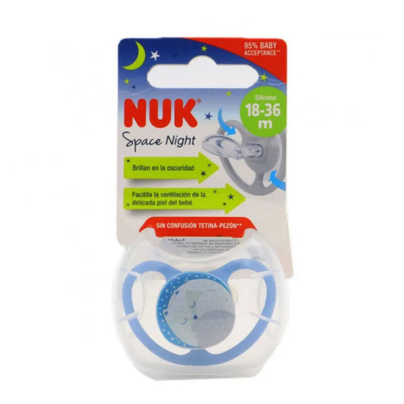 Nuk Silicone Pacifier Space Night 18-36M 1U