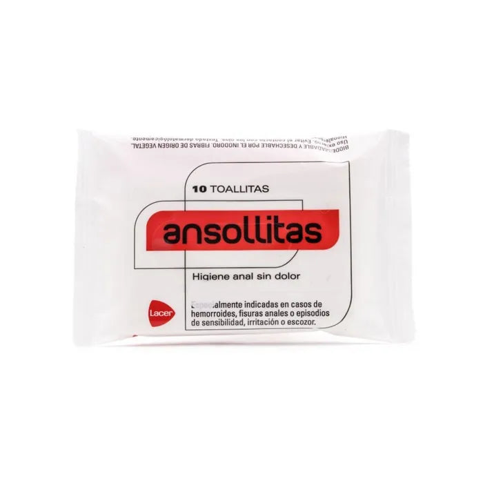 Lacer Ansollitas Anal Hygiene Wipes 10 Units