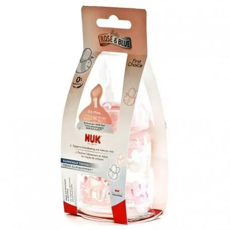 Biberon First Choice Rosa Silicona 1 M 150ml Nuk