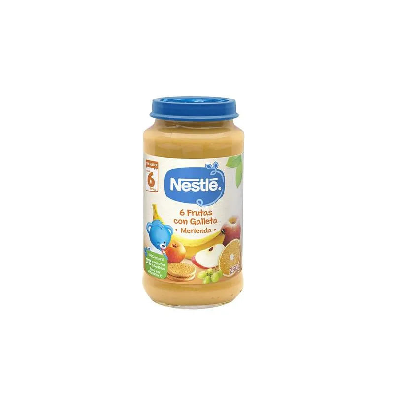Nestle Nestlé Tarrito 6 Frutas Con Galleta Merienda 6m 250g