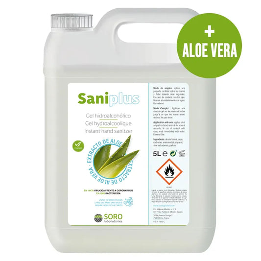 Hydroalcoholic Hand Gel Sanitizer With Aloe Vera 5 Litres