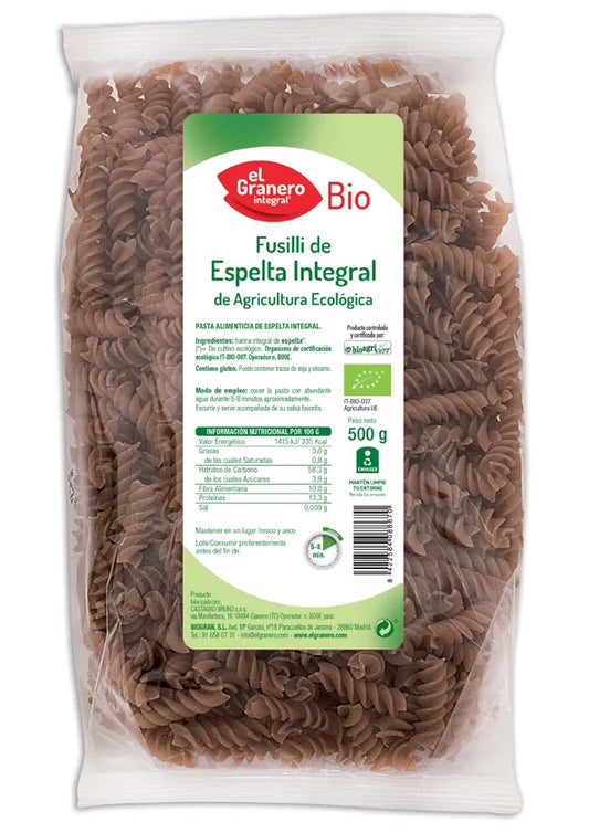 Granero Fusilli Espelta Integral Bio 500g