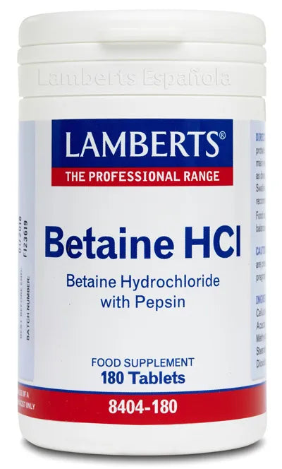 Lamberts Betaina Hcl 324 Mg 180 Tabs