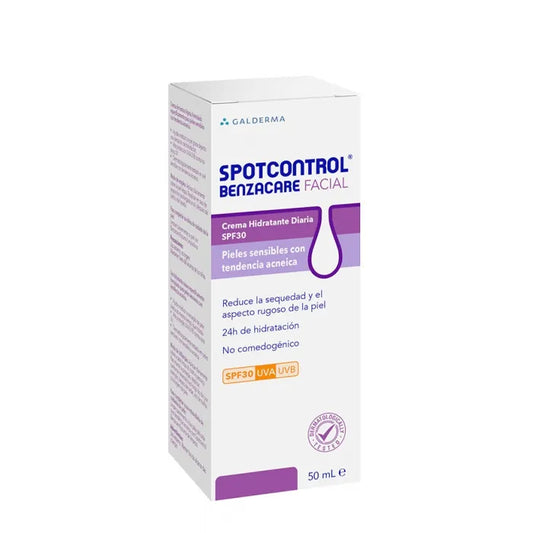 Benzacare Spotcontrol Moisturising Face Cream Spf30 50ml  