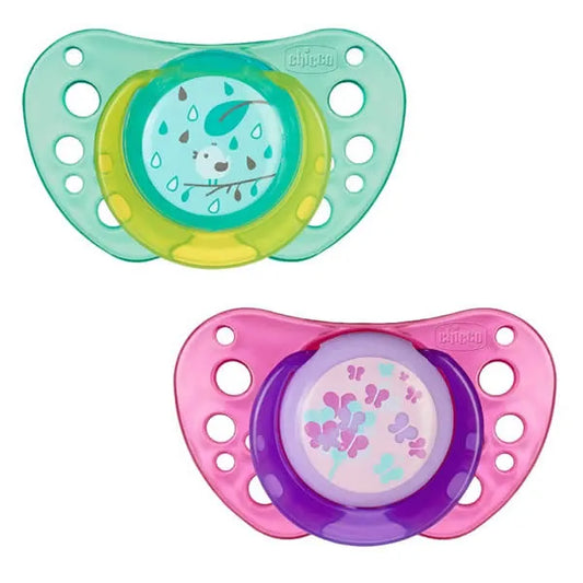 Chicco Physio Air Rubber Pacifier Blue 12m+ 2 Units